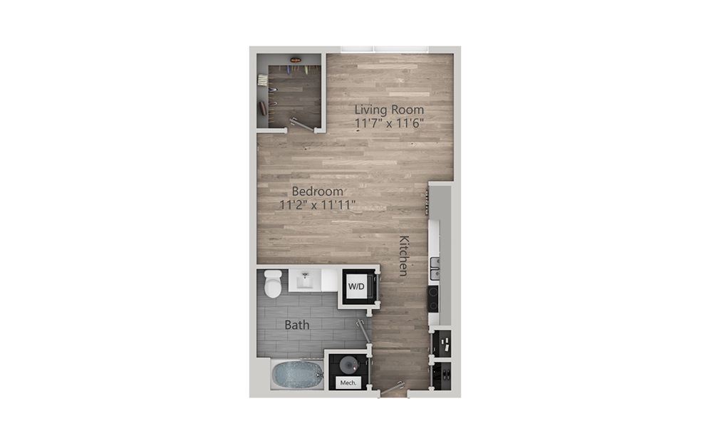 Studio apartment for rent at Uptown 550